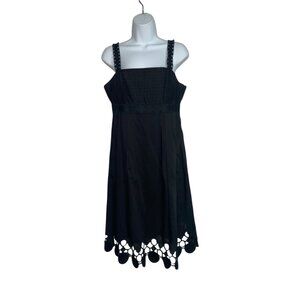 Sz.10 P*NWOT*Eliza J*Black Midi Length Dress W/ Cut-outs at Hem